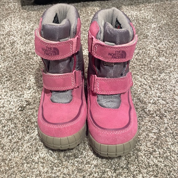 North Face pink Velcro boots. Size 13. - Picture 2 of 6